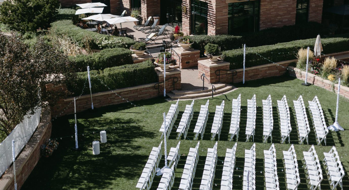 Outdoor ceremony setup