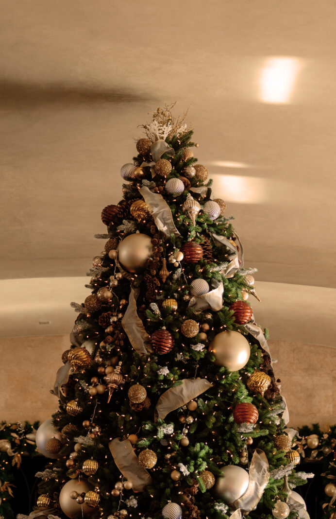 Holiday Tree in the grand lobby of St Julien Hotel & Spa